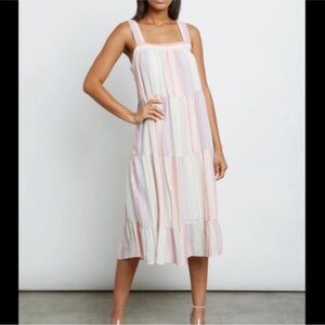 Rails Cotton striped midi dress